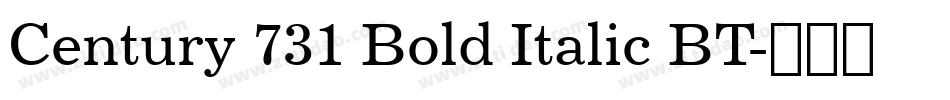 Century 731 Bold Italic BT字体转换